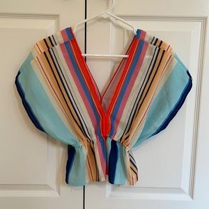Cute Colorful Striped Crop Top
